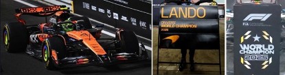 Immagine di MCLAREN N°4 3ème Abu Dhabi 2025 L.Norris 
WC Drivers 2025 w/board 1:64