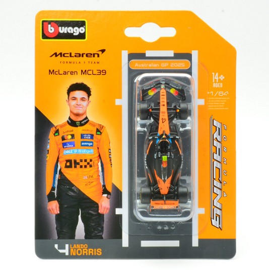 Immagine di MCLAREN MCL39 N.4 2025 LANDO NORRIS BLISTER 1:64