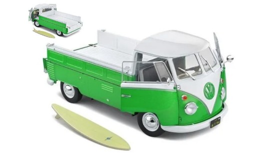 Immagine di VW T1 PICK-UP 1950 APPLE GREEN W/SURF 1:18