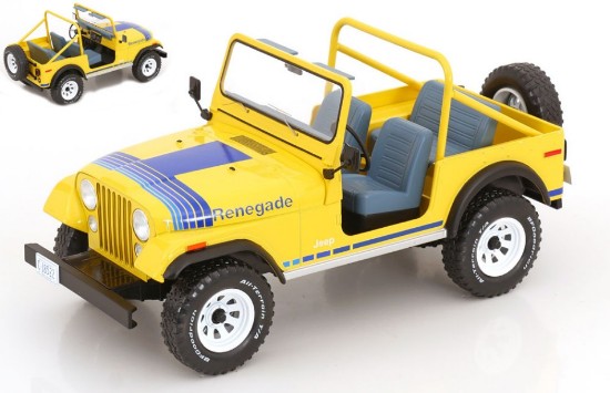 Immagine di JEEP CJ-7 RENEGADE 1980 LIGHT YELLOW/DECALS 1:18