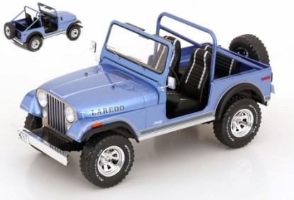 Immagine di JEEP CJ-7 LAREDO 1980 BLUE/DECALS 1:18