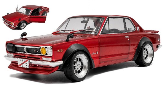 Immagine di NISSAN SKYLINE (C10) HAKOSUKA SOLIDO WORKS 1970 MET.RED 1:18