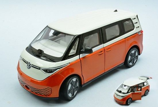 Immagine di VW ID BUZZ METALLIC ORANGE W/WHITE ROOF 1:24