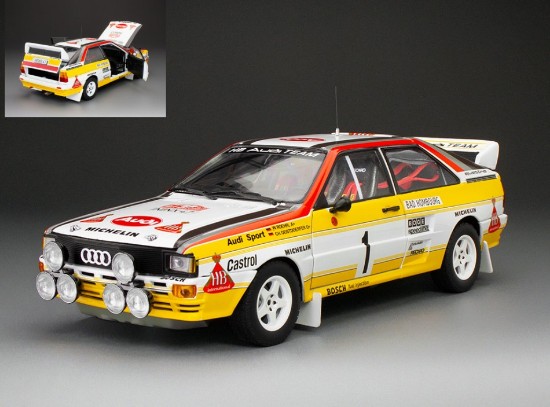 Immagine di AUDI QUATTRO A2 N.1 WINNER RALLY MONTE CARLO 1984 ROHRL-GEISTDORFER 1:18