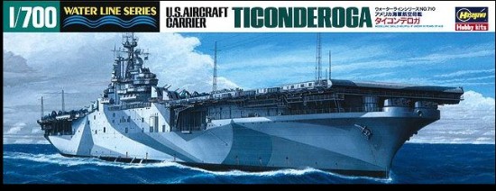 Immagine di U.S.AIRCRAFT CARRIER USS TICONDEROGA CV-14 WATER LINE SERIES KIT 1:700
