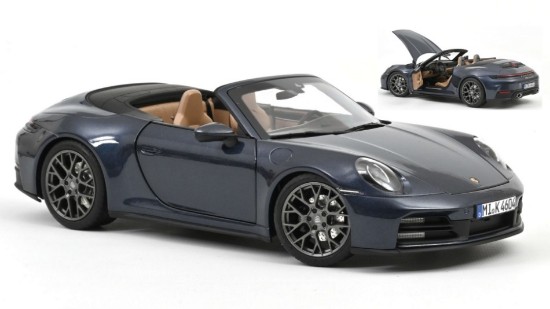Immagine di PORSCHE 911 CARRERA CABRIOLET 2025 BLUE METALLIC 1:18