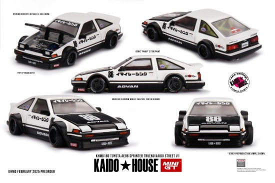 Immagine di TOYOTA SPRINTER TRUENO (AE86)
KAIDO WORKS IMAI RACING V1 1983 1:64