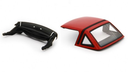 Immagine di HARD TOP + CAPOTE PER ALFA SPIDER 1.6 1990 RED 1:18