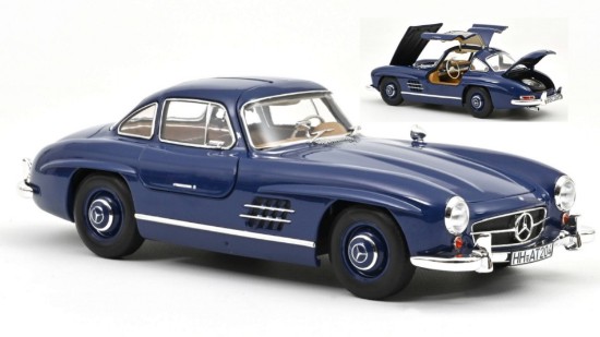 Immagine di MERCEDES 300 SL 1954 BLUE 1:18