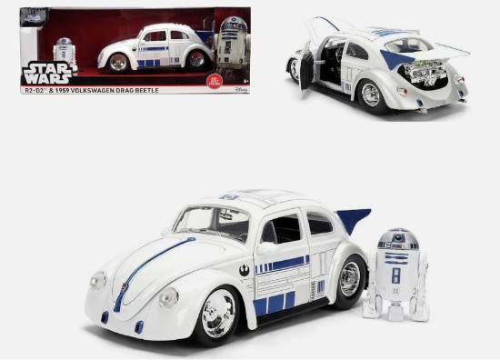 Immagine di VW DRAG BEETLE 1959 STAR WARS r2d2 WHITE 1:24