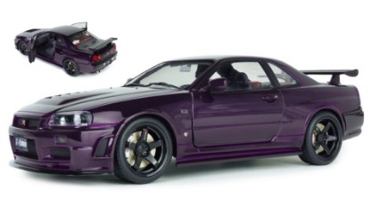 Immagine di NISSAN SKYLINE (R34) GT-R Z TUNE 1999 MIDNIGHT PURPLE 1:18