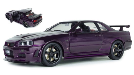 Immagine di NISSAN SKYLINE (R34) GT-R Z TUNE 1999 MIDNIGHT PURPLE 1:18