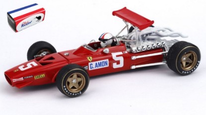 Immagine di FERRARI 312 F1 GRAN BRETAGNA GP 1968 N.5 CHRIS AMON + PILOTA 1:43