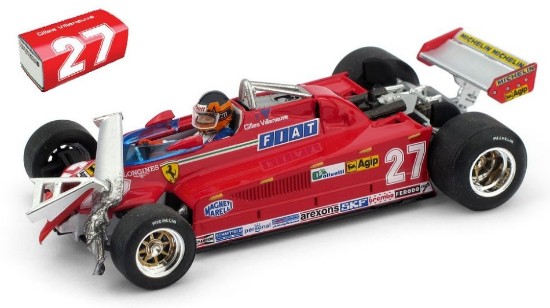 Immagine di FERRARI 126 CK G.VILLENEUVE 1981 CANADA GP DAL 55mo AL 56mo GIRO 1:43