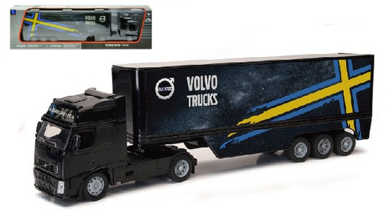 Immagine di VOLVO FH16 "VOLVO TRUCKS" BLACK W/YELLOW-BLUE STRIPES 1:32