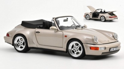Immagine di PORSCHE 911 TURBO LOOK CABRIOLET 1992 SILVER METALLIC 1:18
