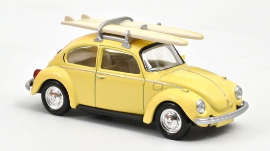 Immagine di VW BEETLE 1303 1973 PASTEL YELLOW WITH SURFBOARDS JET-CAR 1:43