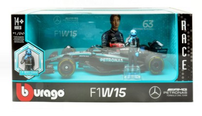 Immagine di MERCEDES AMG W15 N.63 2024 GEORGE RUSSELL WITH FIGURE 1:24