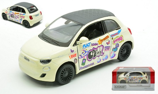 Immagine di FIAT 500e "LIVERY EDITION" IVORY IN WINDOW BOX 1:32-38 cm 12