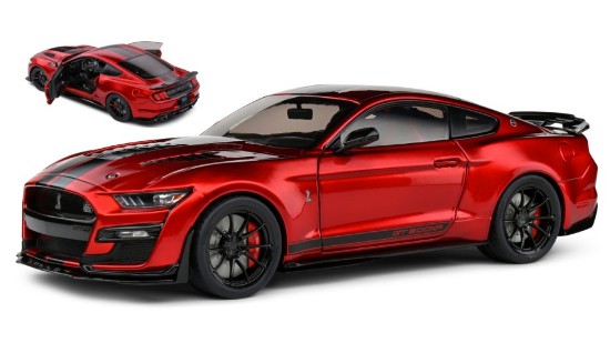 Immagine di SHELBY MUSTANG GT500KR 2023 RED/BLACK STRIPES 1:18