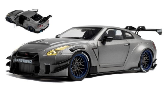 Immagine di NISSAN GT-R (R35) W/LIBERTY WALK BODY KIT 2.0 2023 SILVER 1:18