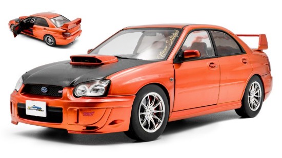 Immagine di SUBARU IMPREZA WRX STI 2003 MET.ORANGE 1:18