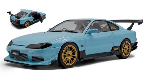 Immagine di NISSAN SILVIA (S15) SPEC-R AERO SOLIDO WORKS 1999 BABY BLUE 1:18