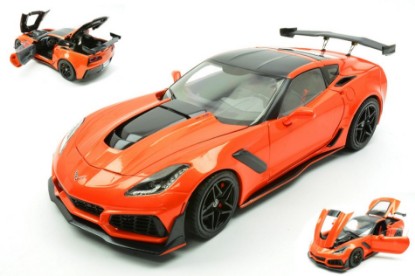 Immagine di CHEVROLET CORVETTE ZR1 2019 ORANGE/BLACK 1:18
