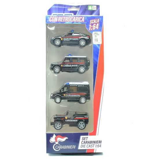 Immagine di SET 4 PZ.VEICOLI CARABINIERI C/RETROC. 1:64
