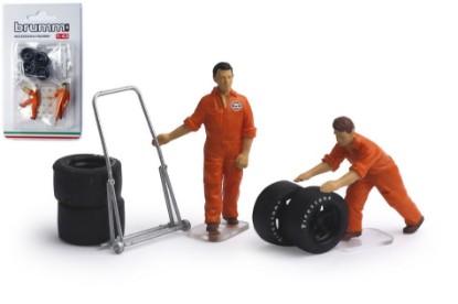 Immagine di SET CAMBIO GOMME 2 MECCANICI + ACCESSORI 1:43