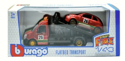 Immagine di FIAT 500e N.26 FLATBED TRANSPORTER RED 1:43