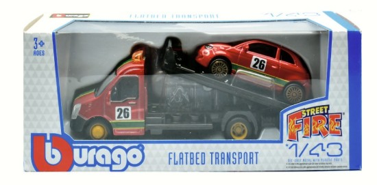 Immagine di FIAT 500e N.26 FLATBED TRANSPORTER RED 1:43