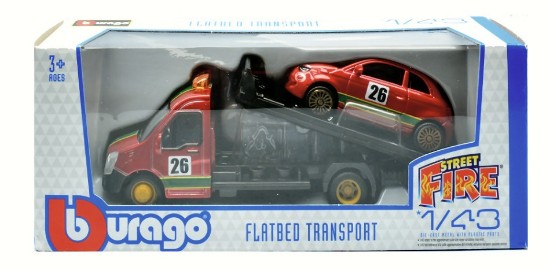 Immagine di FIAT 500e N.26 FLATBED TRANSPORTER RED 1:43