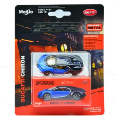 Immagine di BUGATTI CHIRON BLUE SPEED ICONS 1:64