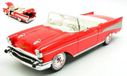 Immagine di CHEVROLET BEL AIR CABRIO 1957 RED 1:18