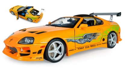 Immagine di TOYOTA SUPRA MK4 (A80) FAST AND FURIOUS 1 BRIAN OPEN ROOF 2001 1:18
