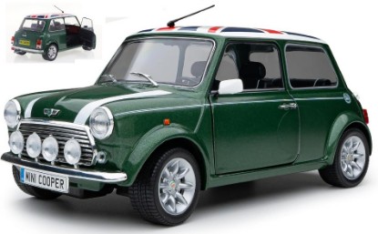 Immagine di MINI COOPER SPORT BRITISH RACING 1997 GREEN AND FLAG 1:18