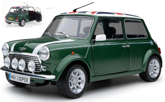 Immagine di MINI COOPER SPORT BRITISH RACING 1997 GREEN AND FLAG 1:18