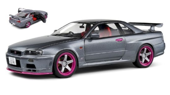 Immagine di NISSAN SKYLINE GT-R (BNR34) COUPE 1999 GREY 1:18