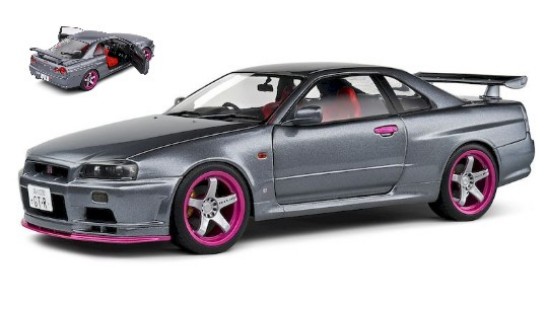 Immagine di NISSAN SKYLINE GT-R (BNR34) COUPE 1999 GREY 1:18