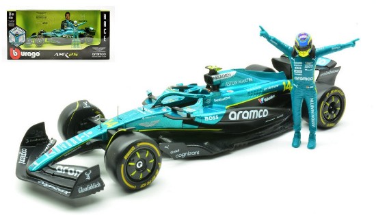 Immagine di ASTON MARTIN AMR 25 N.14 2025 FERNANDO ALONSO WITH FIGURE 1:24