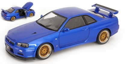 Immagine di NISSAN SKYLINE GT-R R34 V-SPEC II BBS RIMS 2001 METALLIC BLUE 1:12